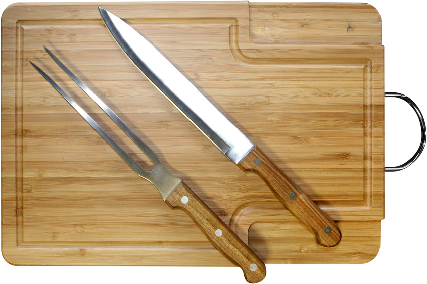 TABLA DE MADERA CON SET BBQ D026